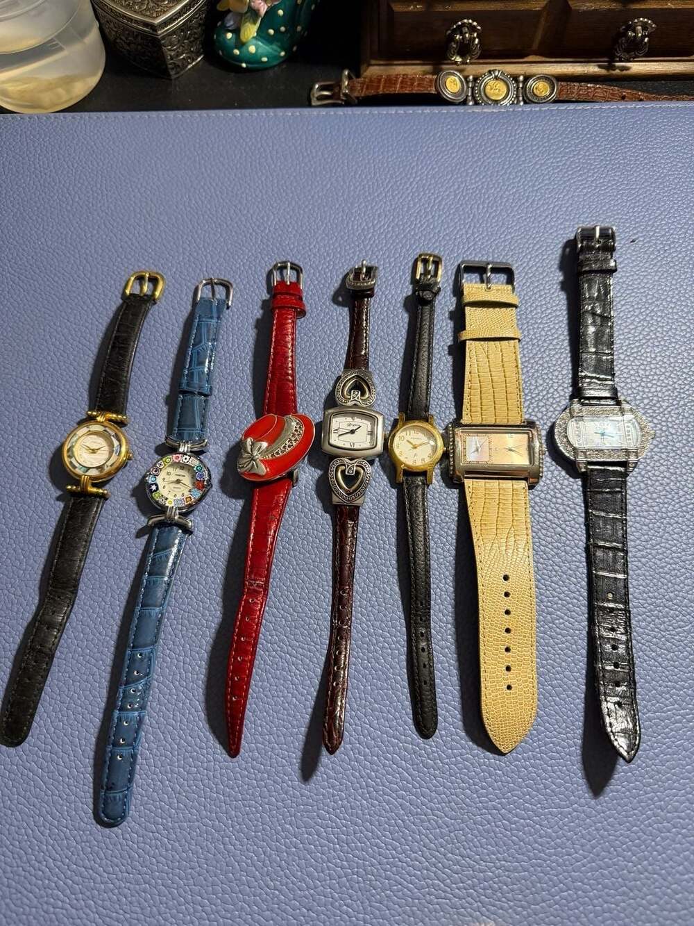 Women’s Watch Lot 7pc Fossil Brighton Venetiae Chloe Novelty Mix